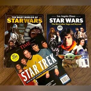 Awesome 3 Pack just 4 U STAR TREK AND STAR WARS BRAND NEW MAGAZINES